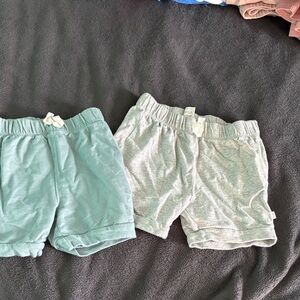 Stylish Kids' Shorts Duo - Teal and Light Gray